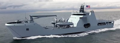 An artist's rendering of the Navy's Landing Ship Medium